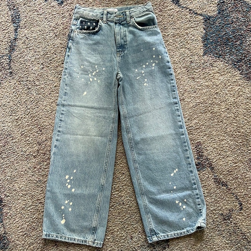 ZARA girls wide leg jeans